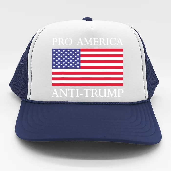 Pro America Antitrump S American Usa Flag Trucker Hat