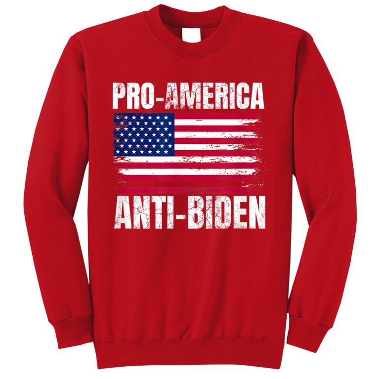 Pro America Anti Joe Biden USA Flag Political Patriot Sweatshirt