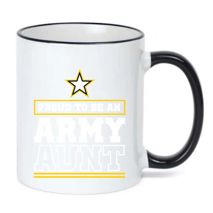 Proud Army Aunt Funny Gift Proud To Be An Army Aunt Black Color Changing Mug