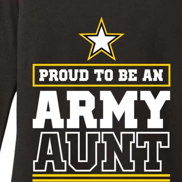 Proud Army Aunt Funny Gift Proud To Be An Army Aunt Womens CVC Long Sleeve Shirt