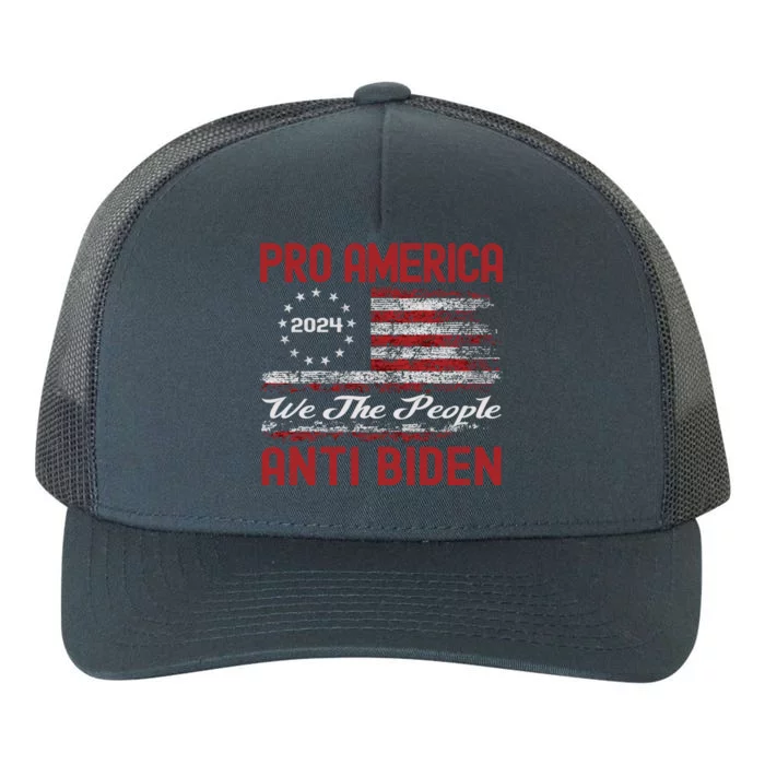 Proamerica Antibiden American Usa Flag Funny Gift Yupoong Adult 5-Panel Trucker Hat