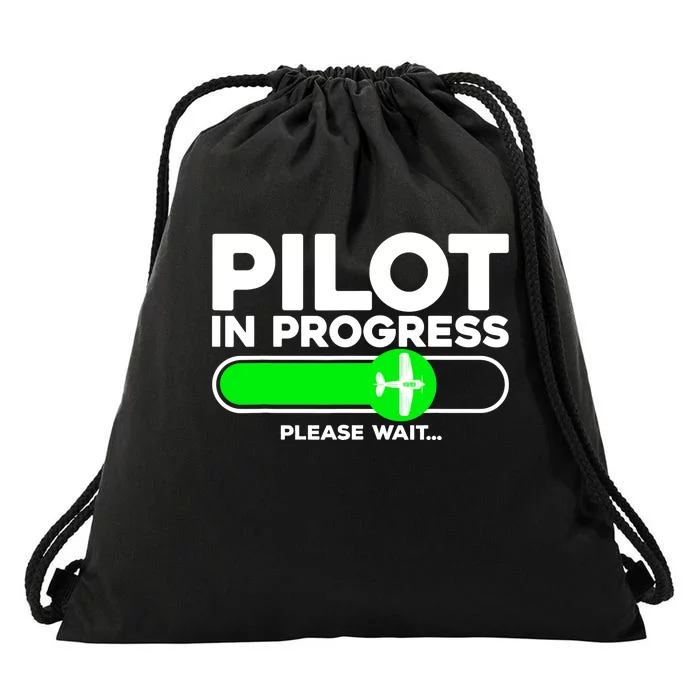 Pilot Art Airline Future Pilot Aviation Airplane Drawstring Bag