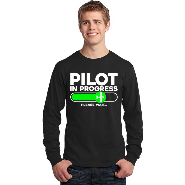 Pilot Art Airline Future Pilot Aviation Airplane Tall Long Sleeve T-Shirt