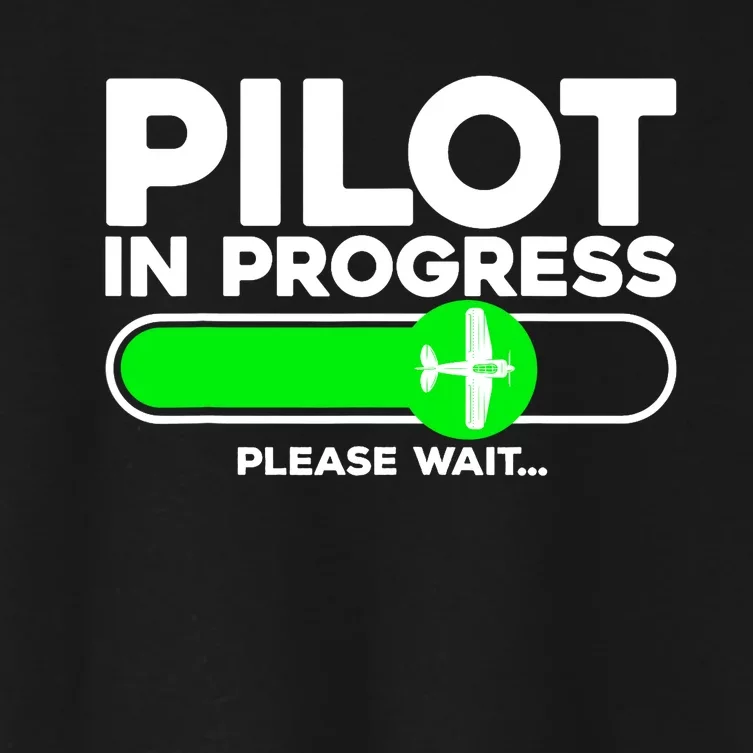 Pilot Art Airline Future Pilot Aviation Airplane Women's Crop Top Tee