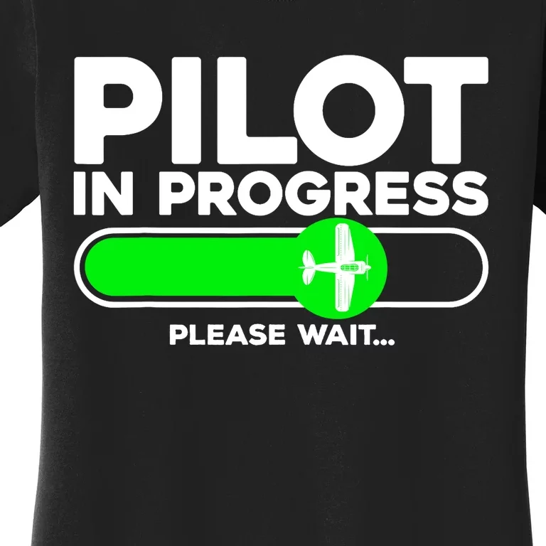 Pilot Art Airline Future Pilot Aviation Airplane Women's T-Shirt