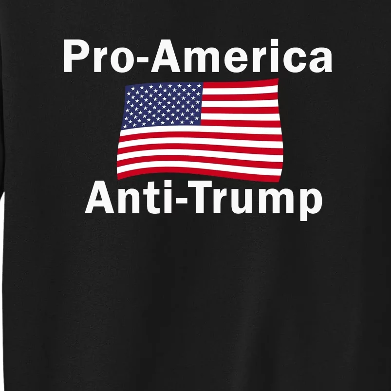 Proamerica Antitrump American Usa Flag Tall Sweatshirt