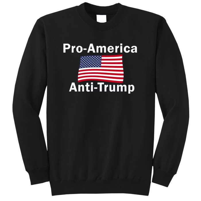 Proamerica Antitrump American Usa Flag Tall Sweatshirt