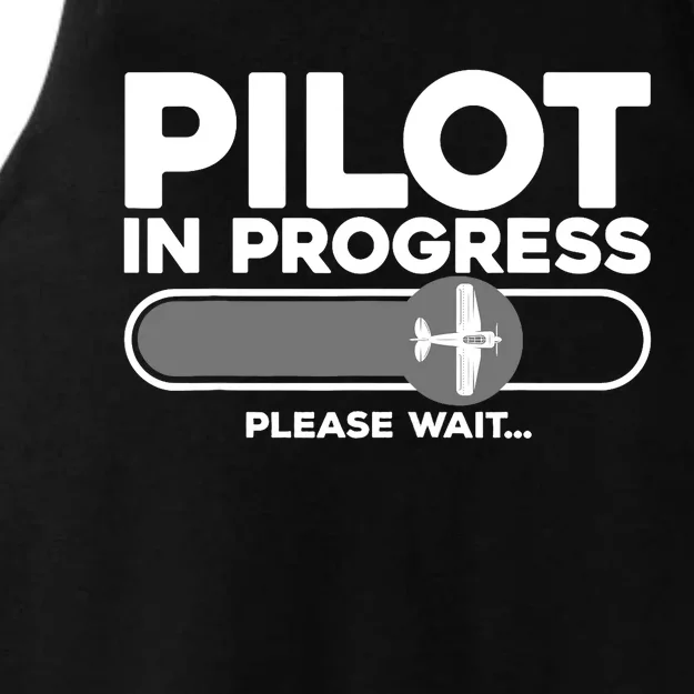 Pilot Art Airline Future Pilot Aviation Airplane Ladies Tri-Blend Wicking Tank