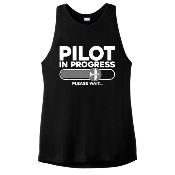 Pilot Art Airline Future Pilot Aviation Airplane Ladies Tri-Blend Wicking Tank