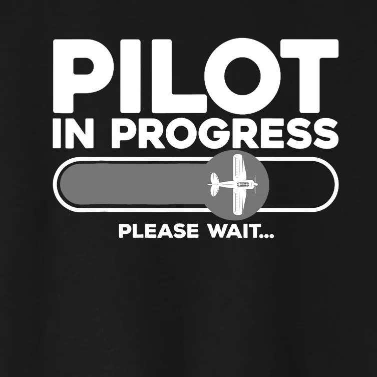 Pilot Art Airline Future Pilot Aviation Airplane Women's Crop Top Tee