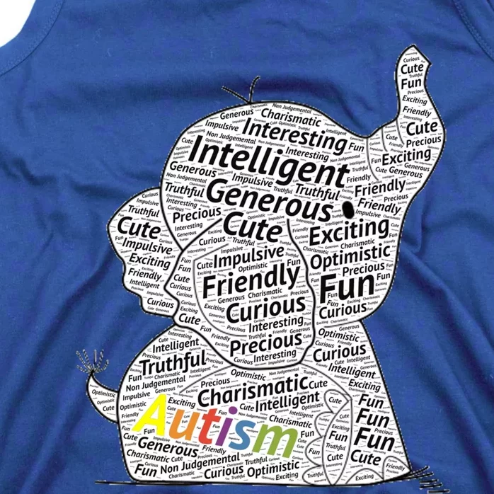 Proud Autism Awareness Elephant Gift No Puzzle Tank Top