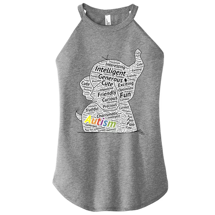 Proud Autism Awareness Elephant Gift No Puzzle Women’s Perfect Tri Rocker Tank