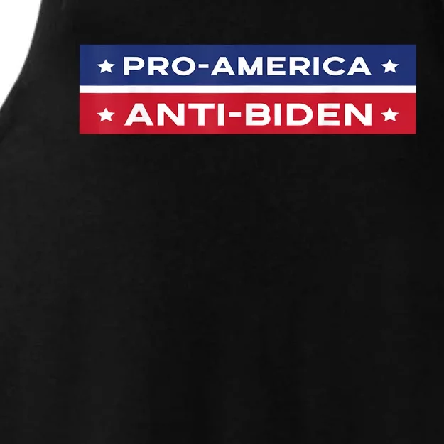 Pro America Anti Biden Flag Usa Impeach Joe Biden Anti Biden Ladies Tri-Blend Wicking Tank