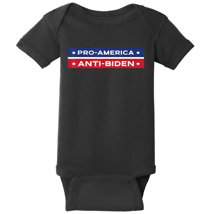 Pro America Anti Biden Flag Usa Impeach Joe Biden Anti Biden Baby Bodysuit