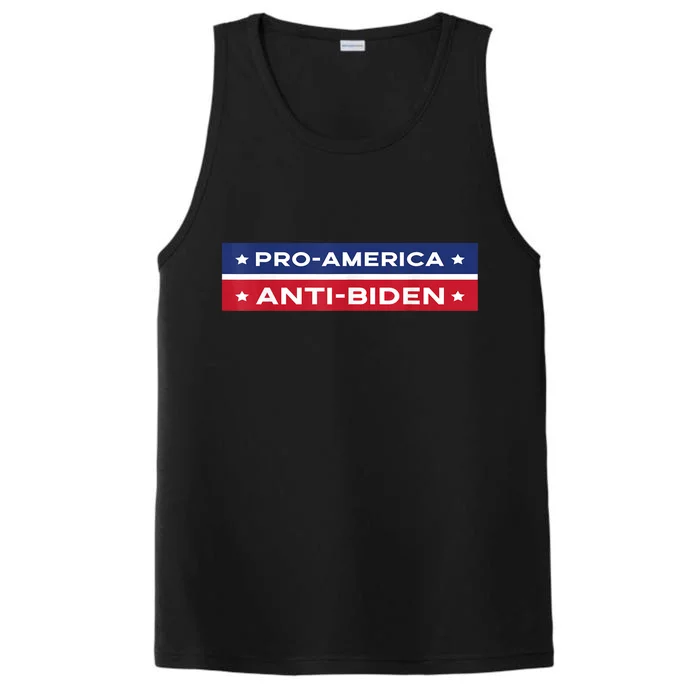 Pro America Anti Biden Flag Usa Impeach Joe Biden Anti Biden Performance Tank