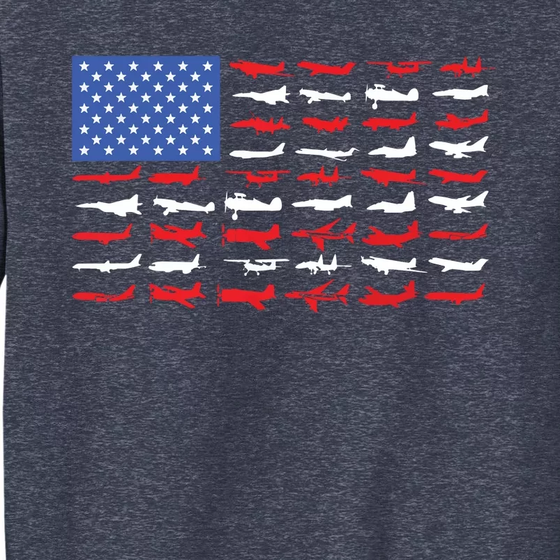 Pilot Airplane American Flag Plane Aviation Sweatshirt