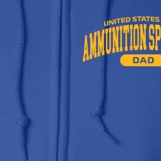 Proud Army Ammunition Specialist Dad Gift Full Zip Hoodie