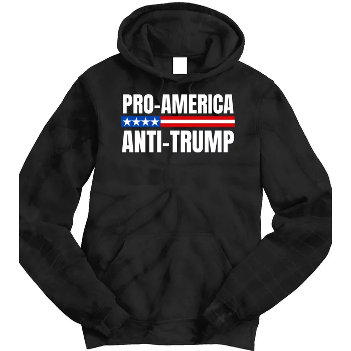 Proamerica Antitrump American Usa Flag Tie Dye Hoodie