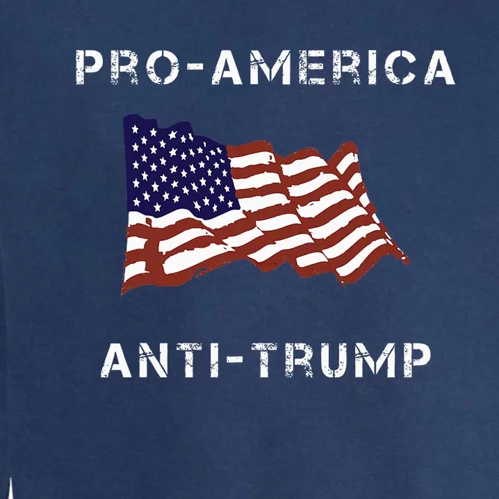 Proamerica Antitrump American Usa Flag Garment-Dyed Sweatshirt