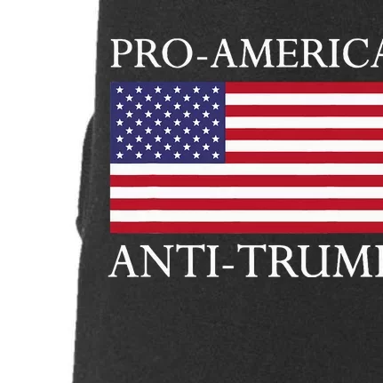 Proamerica Antitrump American Usa Flag Resist Doggie 3-End Fleece Hoodie