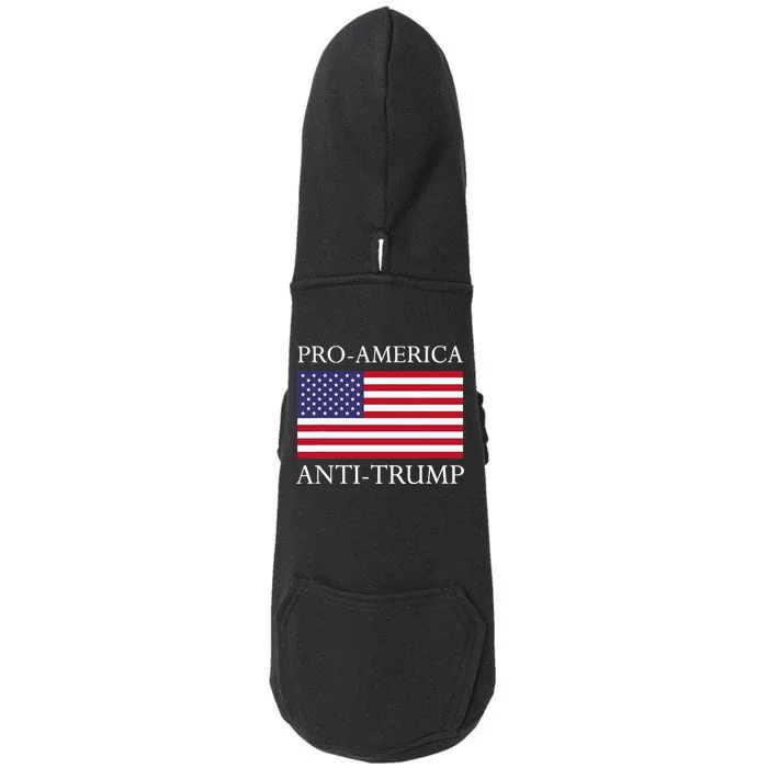 Proamerica Antitrump American Usa Flag Resist Doggie 3-End Fleece Hoodie