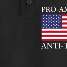 Proamerica Antitrump American Usa Flag Resist Dry Zone Grid Performance Polo