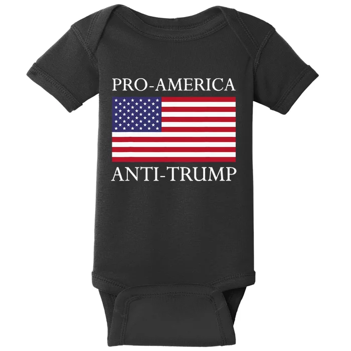 Proamerica Antitrump American Usa Flag Resist Baby Bodysuit