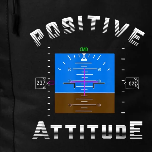 Positive Attitude Aviation Pilot Primary Flight Display Daily Commute Backpack