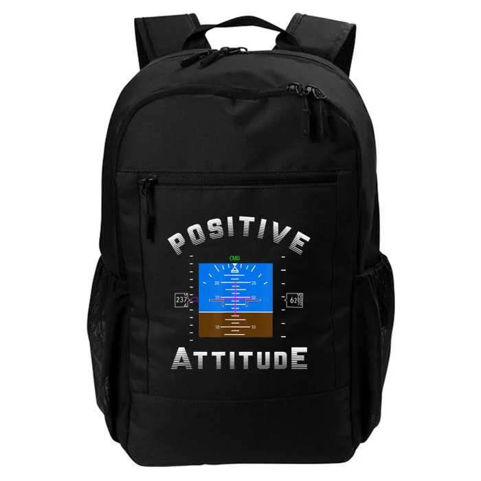 Positive Attitude Aviation Pilot Primary Flight Display Daily Commute Backpack