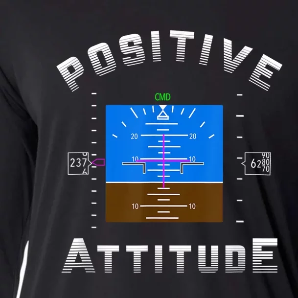 Positive Attitude Aviation Pilot Primary Flight Display Cooling Performance Long Sleeve Crew