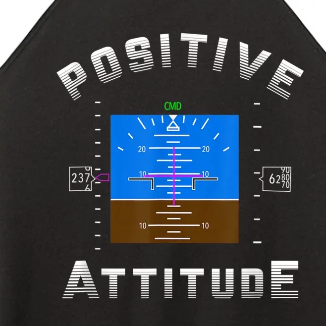 Positive Attitude Aviation Pilot Primary Flight Display Women’s Perfect Tri Rocker Tank