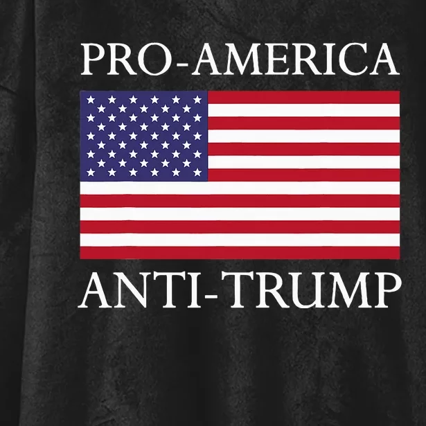 Proamerica Antitrump American Usa Flag Resist Hooded Wearable Blanket