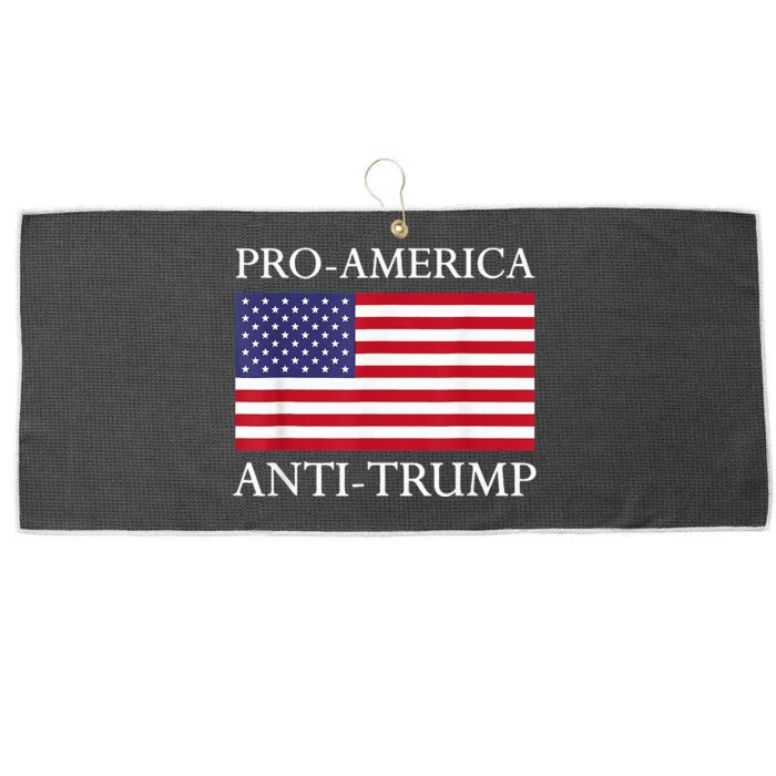 Proamerica Antitrump American Usa Flag Resist Large Microfiber Waffle Golf Towel