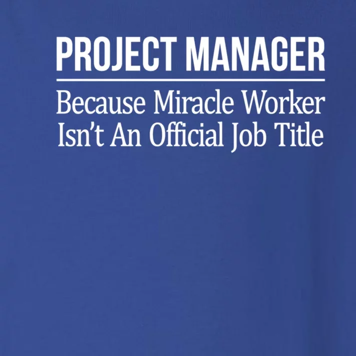 Project Ager Because Miracle Worker Isn't Job Title Gift Cute Gift Toddler Long Sleeve Shirt