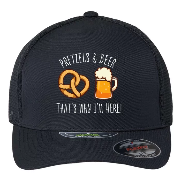 Pretzels And Beer October Outfit Beer Festival Flexfit Unipanel Trucker Cap