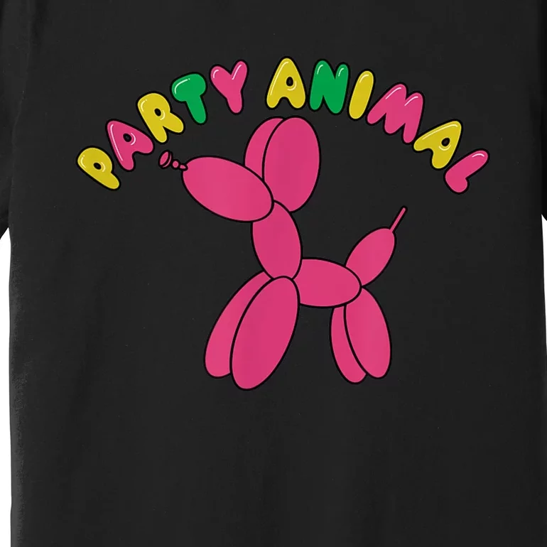 Party Animal Balloon Dog Funny Birthday Partying Design Premium T-Shirt