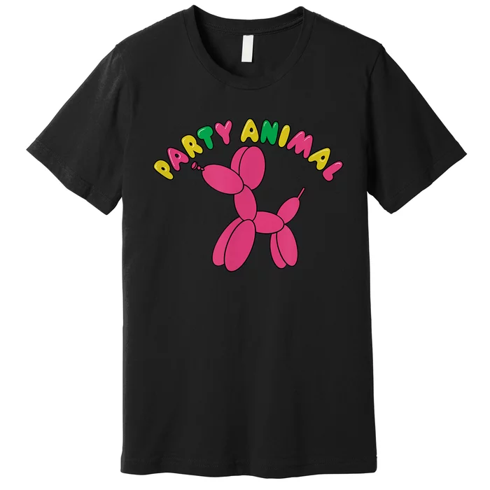 Party Animal Balloon Dog Funny Birthday Partying Design Premium T-Shirt