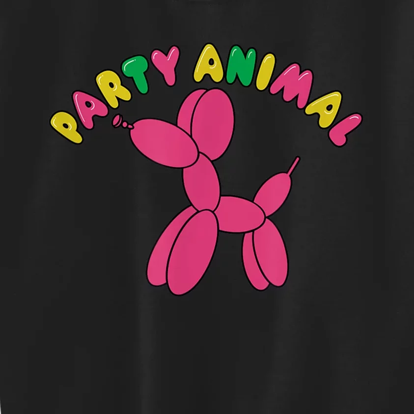 Party Animal Balloon Dog Funny Birthday Partying Design Kids Sweatshirt