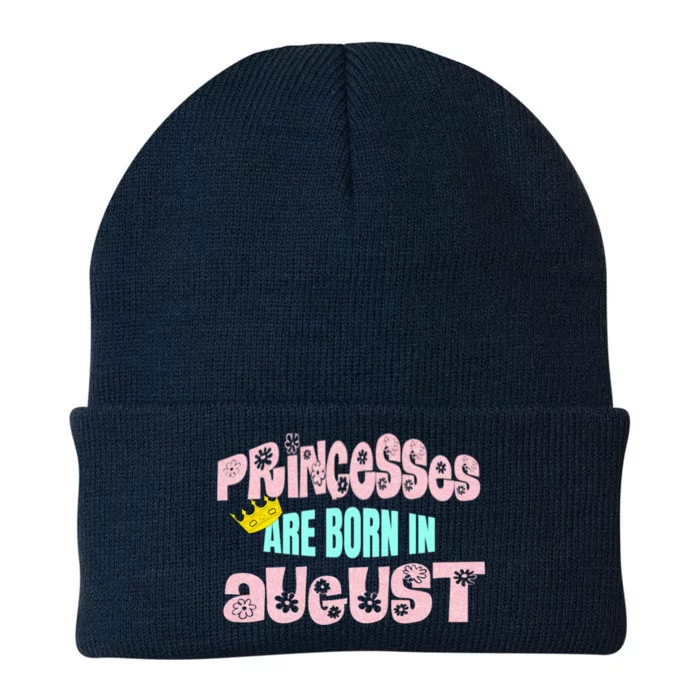 Princesses Are Born August Black Leo Virgo Birthday Gift Knit Cap Winter Beanie