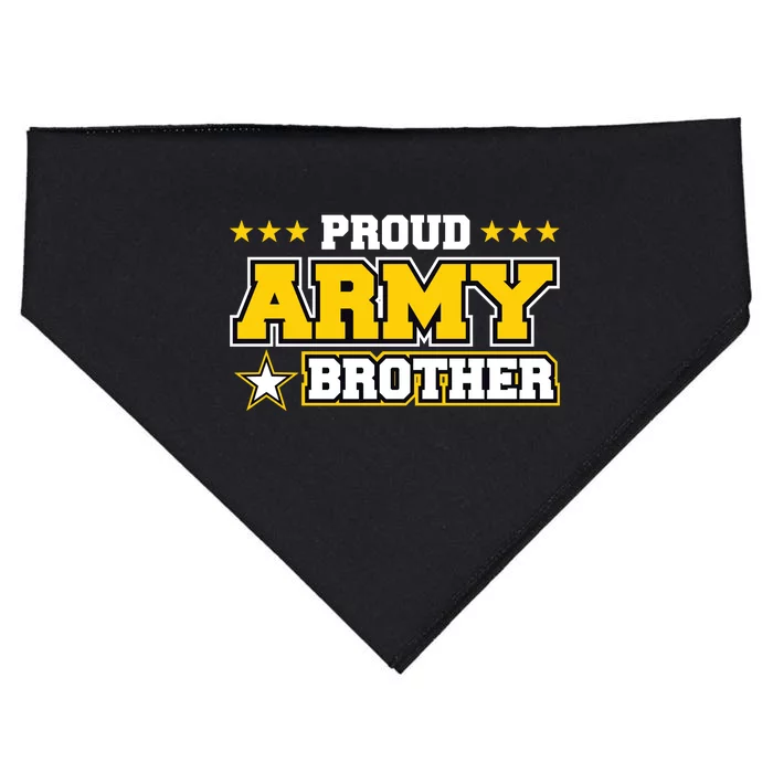 Proud Army Brother Gift Us Military Brother Family USA-Made Doggie Bandana