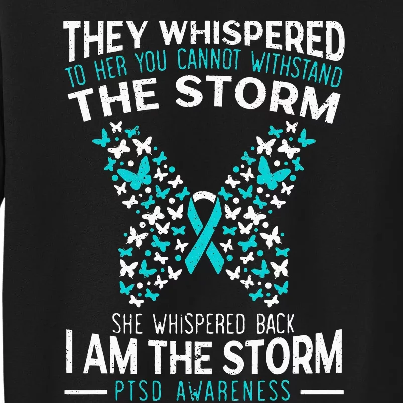 PTSD Awareness Butterfly Posttraumatic Stress Disorder Tall Sweatshirt