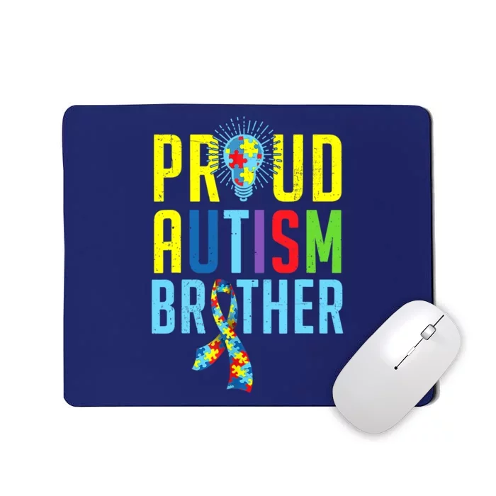 Proud Autism Brother | Sibling Autism Awareness Mousepad