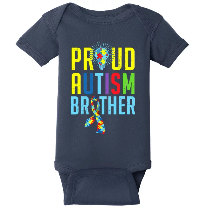 Proud Autism Brother | Sibling Autism Awareness Baby Bodysuit