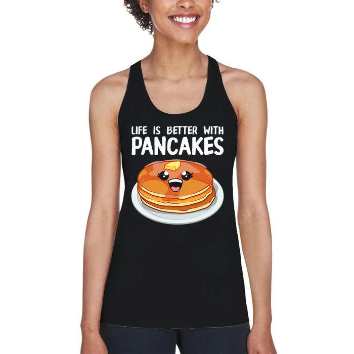 Pancakes Art Brunch Breakfast Pancake Maker Women's Racerback Tank