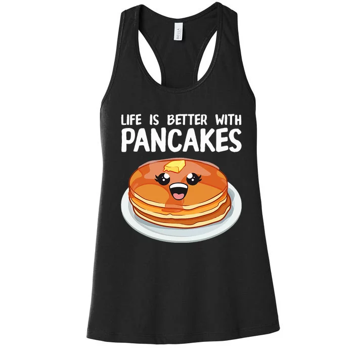 Pancakes Art Brunch Breakfast Pancake Maker Women's Racerback Tank