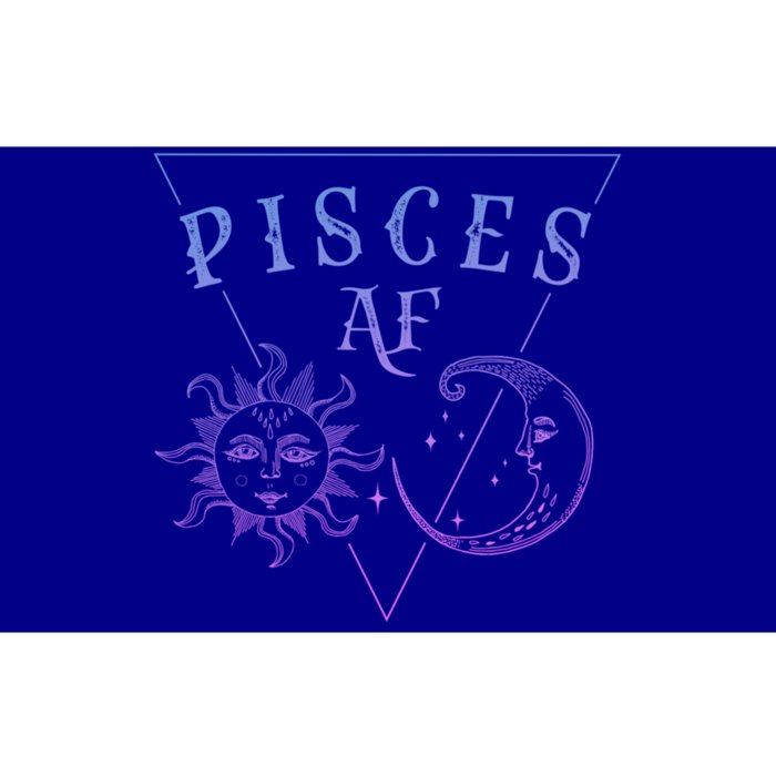 Pisces Af / Blue Sun And Moon Pisces Birthday Astrology Gift Bumper Sticker