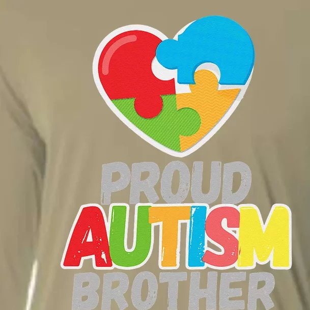 Proud Autism Brother Autism Awareness Day Tee Cooling Performance Long Sleeve Crew