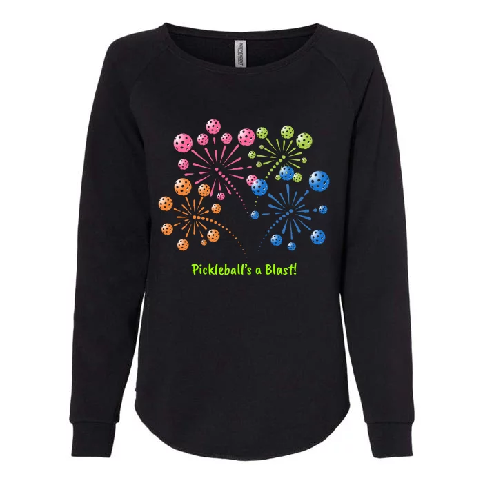 Pickleballs A Blast | Pickleball Fireworks | 4th Of July Womens California Wash Sweatshirt