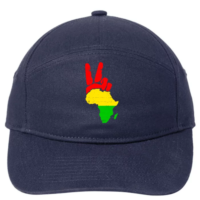 Peace Africa Black History Pride Melanin Juneteenth Great Gift 7-Panel Snapback Hat