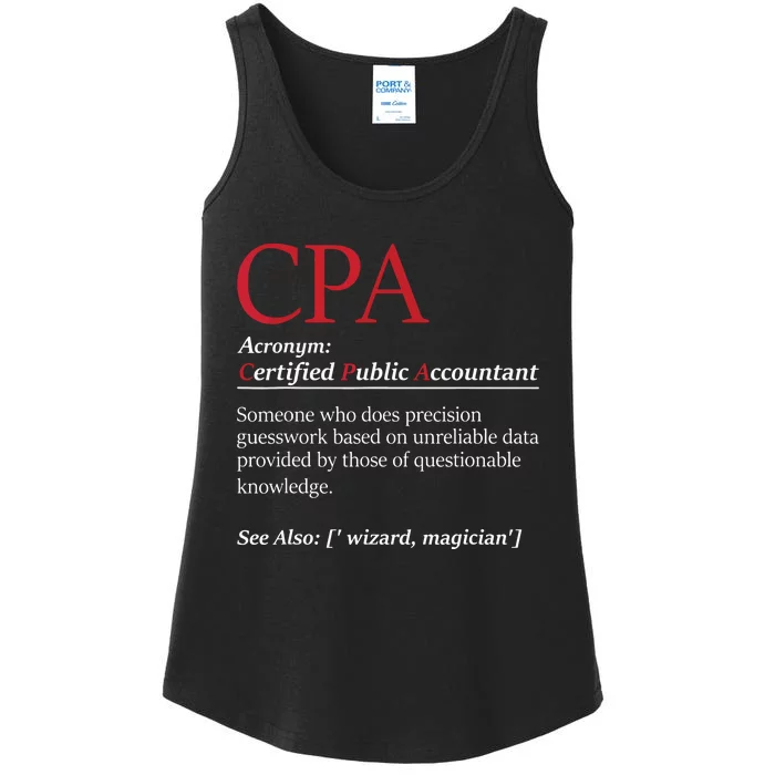 Public Accountant Bookkeeper Tax Auditor Financial Analyst Ladies Essential Tank